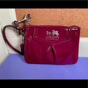 Maroon Coach wristlet